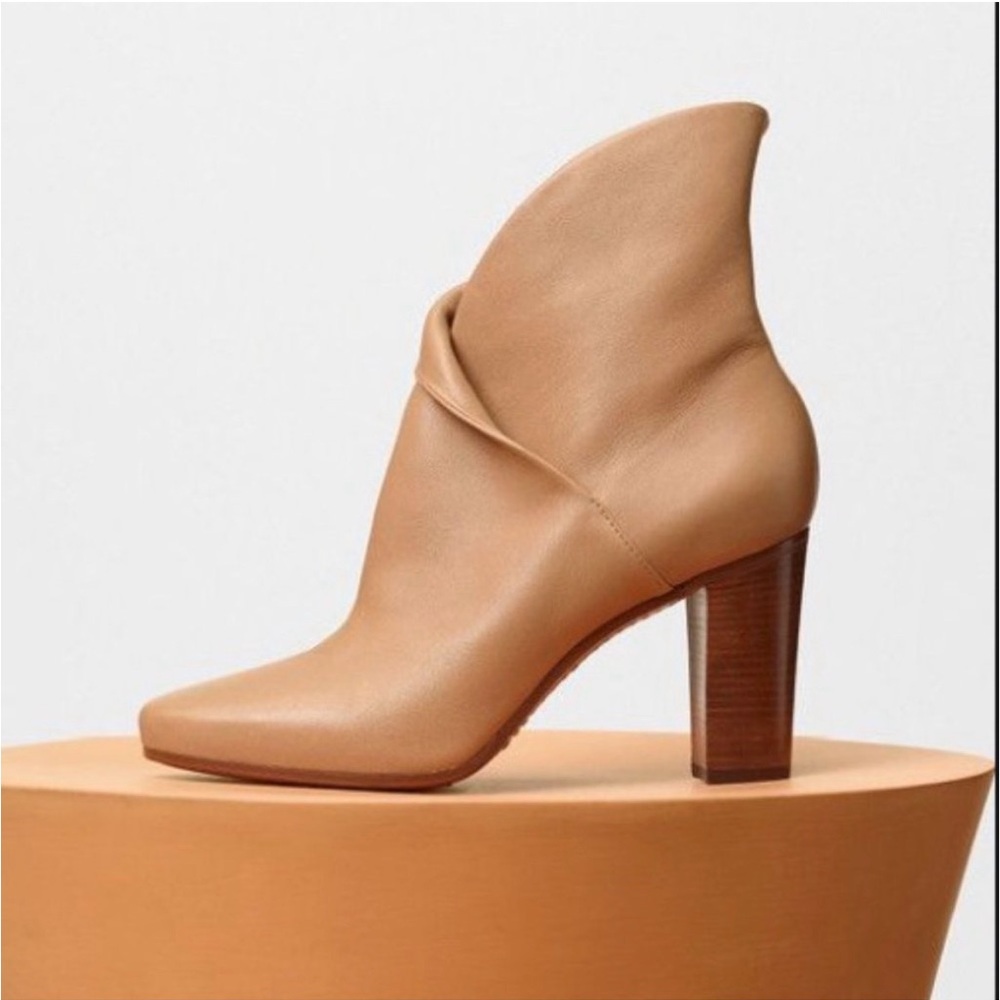 Celine Heritage Wrap Tan Bootie 38